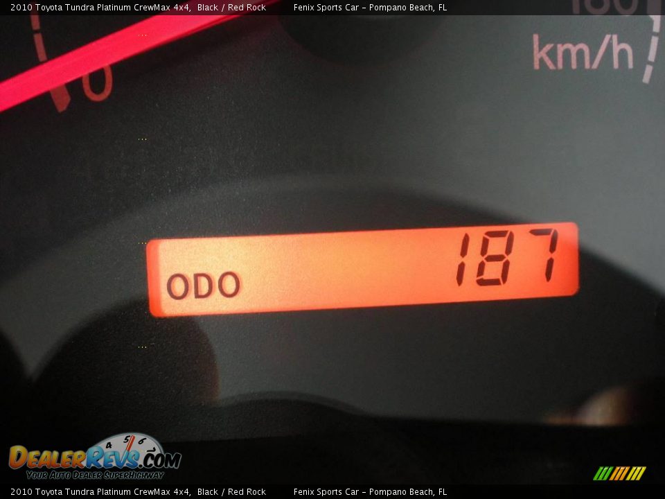 2010 Toyota Tundra Platinum CrewMax 4x4 Black / Red Rock Photo #27