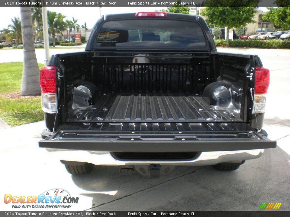 2010 Toyota Tundra Platinum CrewMax 4x4 Black / Red Rock Photo #28