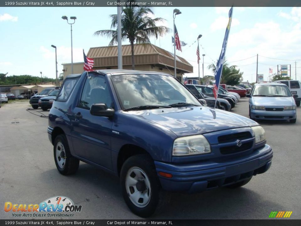 1999 Suzuki Vitara JX 4x4 Sapphire Blue / Gray Photo #1