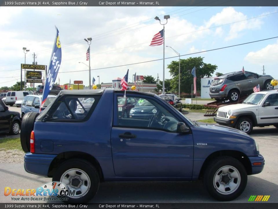 1999 Suzuki Vitara JX 4x4 Sapphire Blue / Gray Photo #2