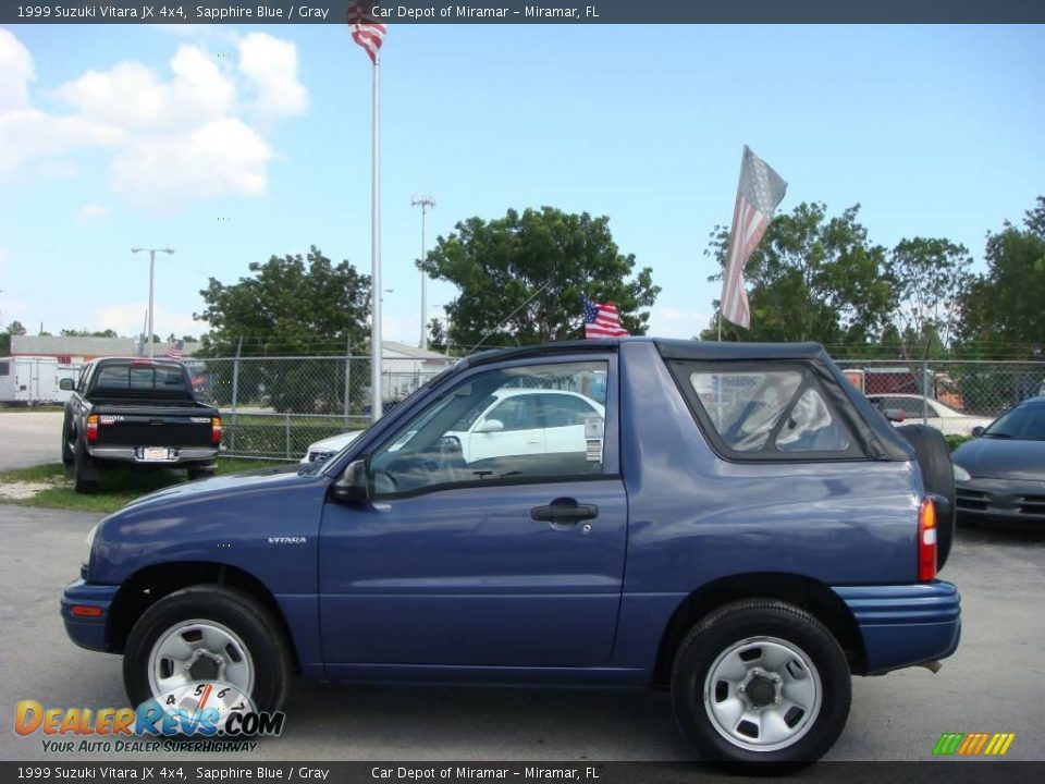 1999 Suzuki Vitara JX 4x4 Sapphire Blue / Gray Photo #7
