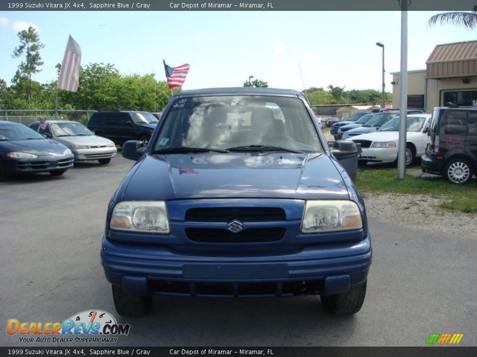 1999 Suzuki Vitara JX 4x4 Sapphire Blue / Gray Photo #9