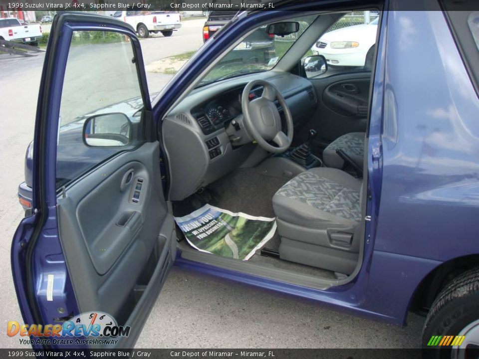 1999 Suzuki Vitara JX 4x4 Sapphire Blue / Gray Photo #10