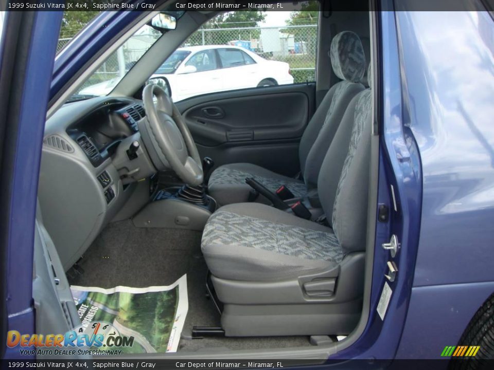 1999 Suzuki Vitara JX 4x4 Sapphire Blue / Gray Photo #11