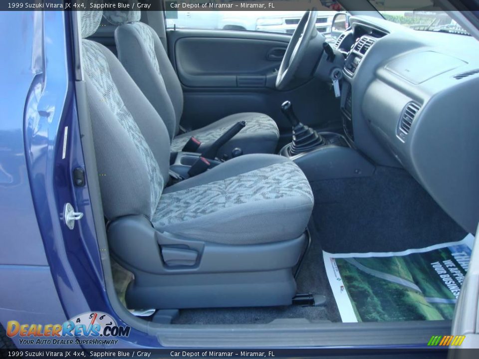 1999 Suzuki Vitara JX 4x4 Sapphire Blue / Gray Photo #12
