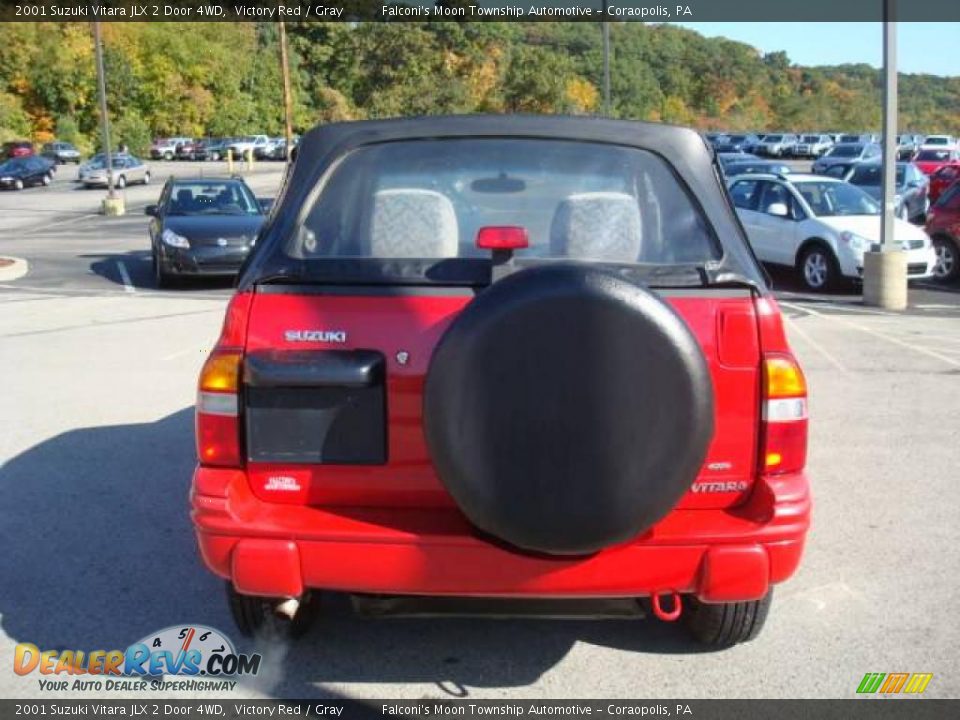 2001 Suzuki Vitara JLX 2 Door 4WD Victory Red / Gray Photo #3