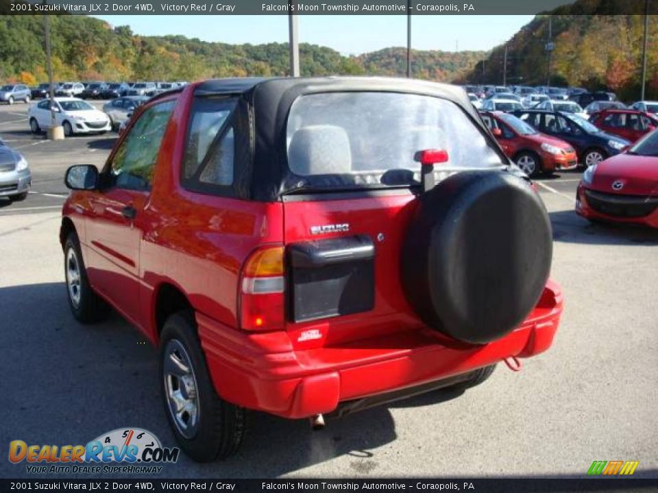 2001 Suzuki Vitara JLX 2 Door 4WD Victory Red / Gray Photo #4