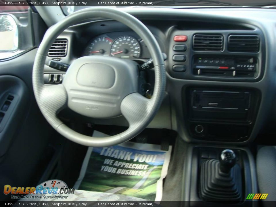 1999 Suzuki Vitara JX 4x4 Sapphire Blue / Gray Photo #14