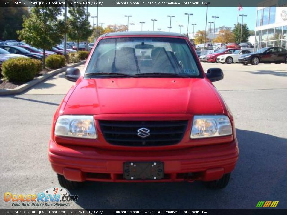 2001 Suzuki Vitara JLX 2 Door 4WD Victory Red / Gray Photo #6