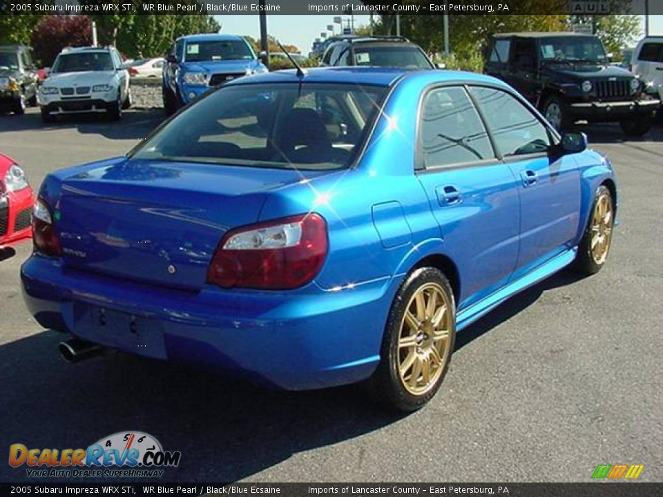 2005 Subaru Impreza WRX STi WR Blue Pearl / Black/Blue Ecsaine Photo #5