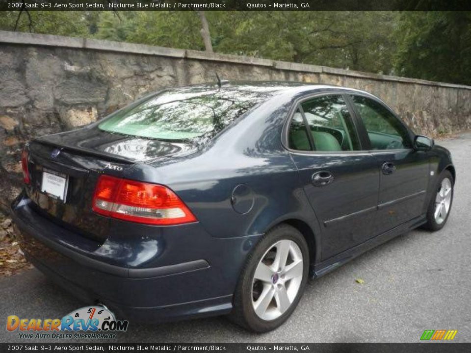 2007 Saab 9-3 Aero Sport Sedan Nocturne Blue Metallic / Parchment/Black Photo #3