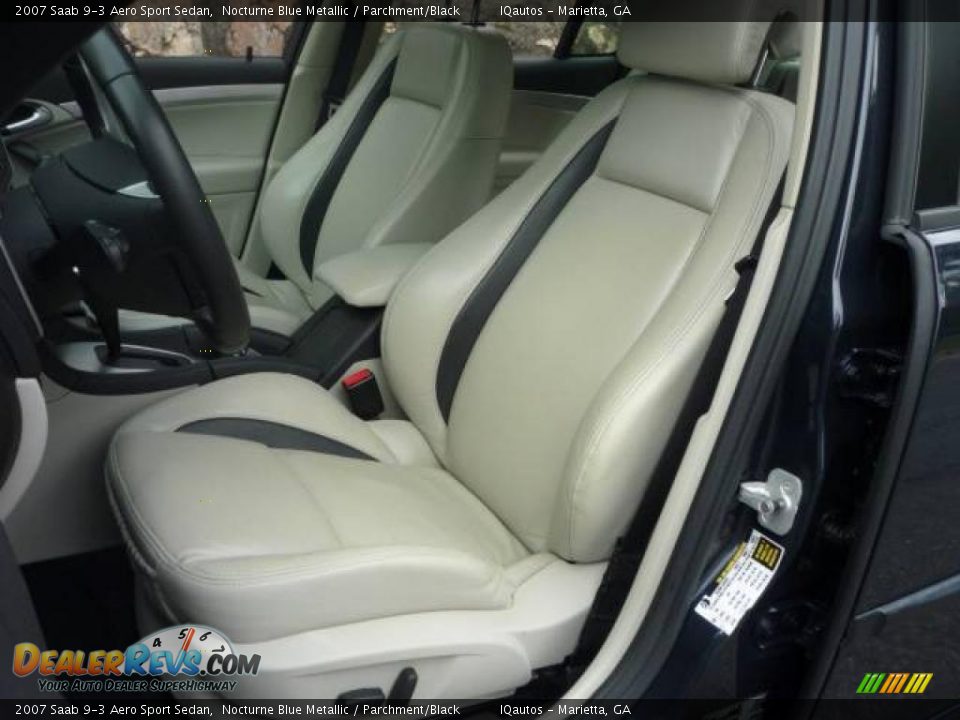 2007 Saab 9-3 Aero Sport Sedan Nocturne Blue Metallic / Parchment/Black Photo #8