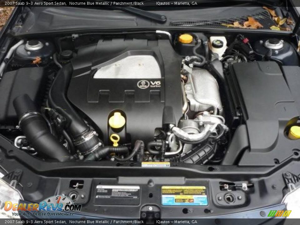 2007 Saab 9-3 Aero Sport Sedan Nocturne Blue Metallic / Parchment/Black Photo #9