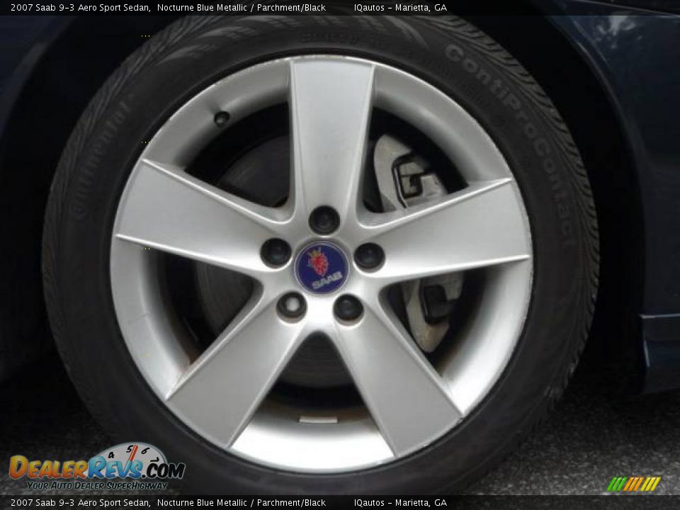 2007 Saab 9-3 Aero Sport Sedan Nocturne Blue Metallic / Parchment/Black Photo #10