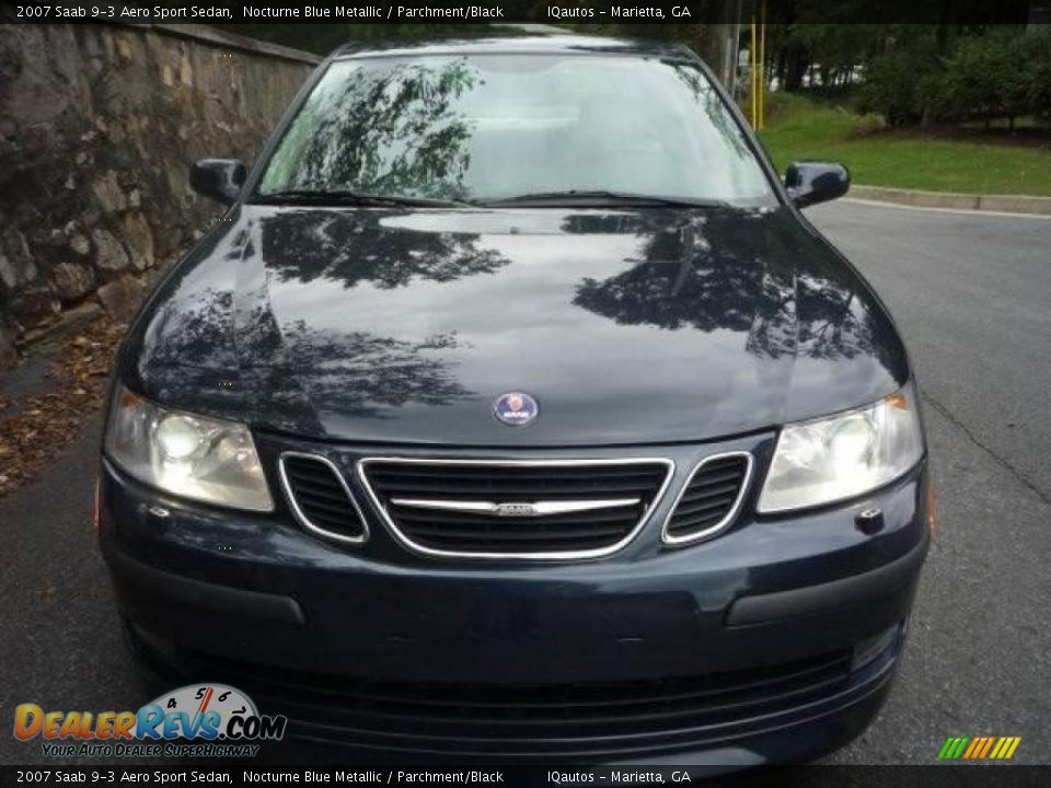 2007 Saab 9-3 Aero Sport Sedan Nocturne Blue Metallic / Parchment/Black Photo #11