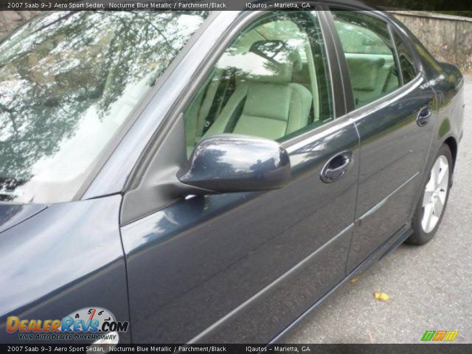 2007 Saab 9-3 Aero Sport Sedan Nocturne Blue Metallic / Parchment/Black Photo #15