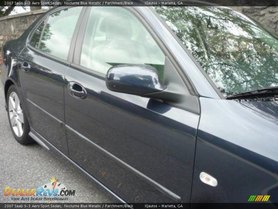 2007 Saab 9-3 Aero Sport Sedan Nocturne Blue Metallic / Parchment/Black Photo #16
