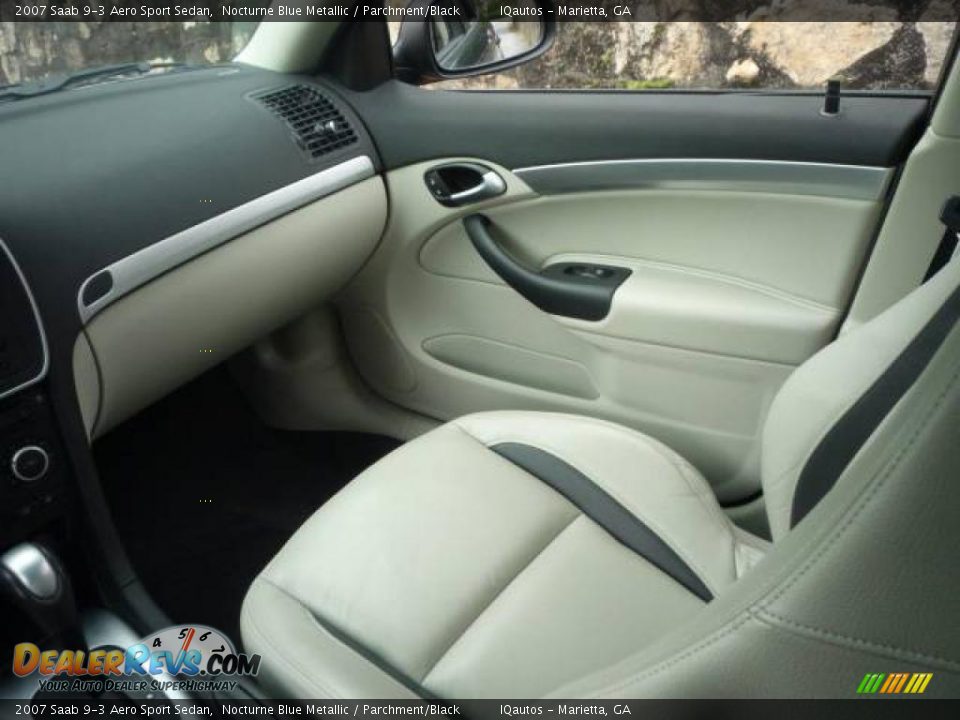 2007 Saab 9-3 Aero Sport Sedan Nocturne Blue Metallic / Parchment/Black Photo #18