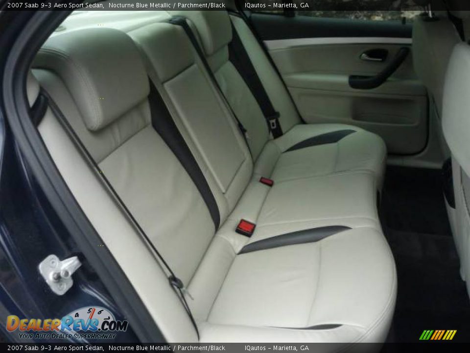 2007 Saab 9-3 Aero Sport Sedan Nocturne Blue Metallic / Parchment/Black Photo #21