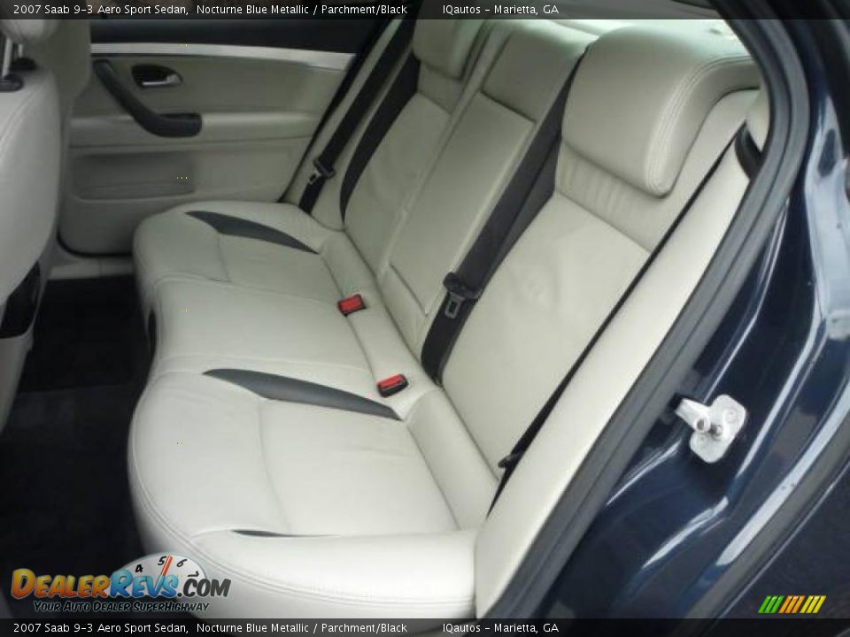 2007 Saab 9-3 Aero Sport Sedan Nocturne Blue Metallic / Parchment/Black Photo #22