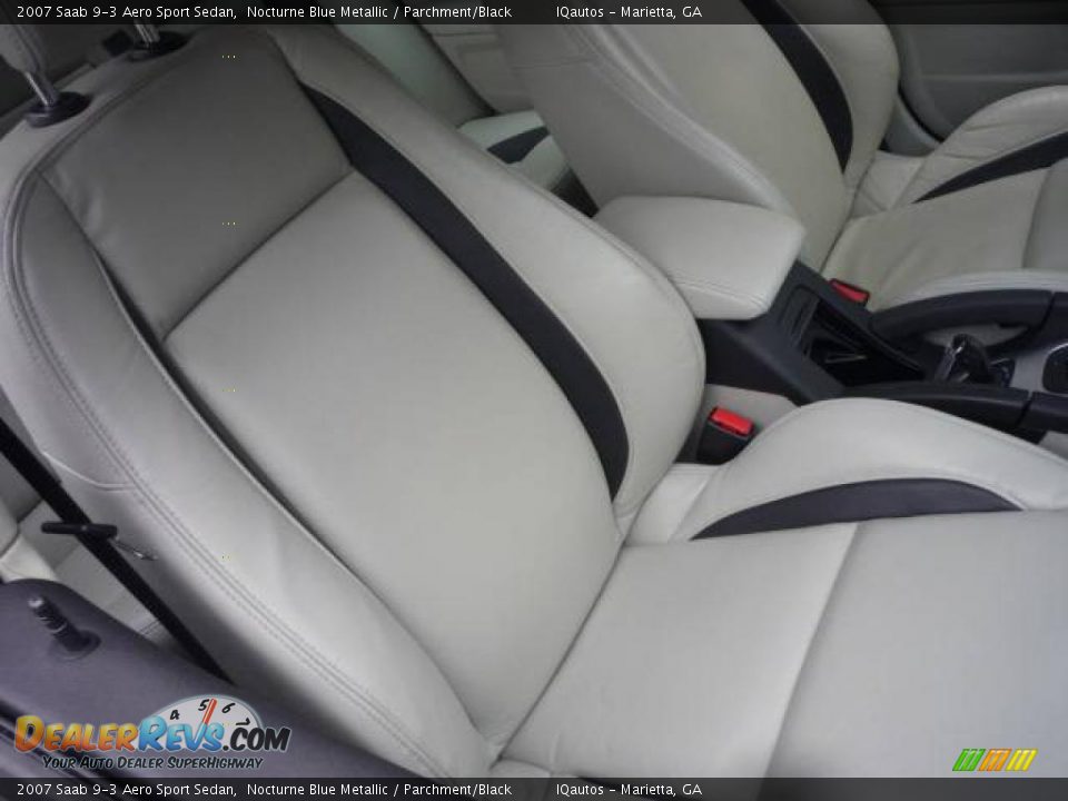 2007 Saab 9-3 Aero Sport Sedan Nocturne Blue Metallic / Parchment/Black Photo #27