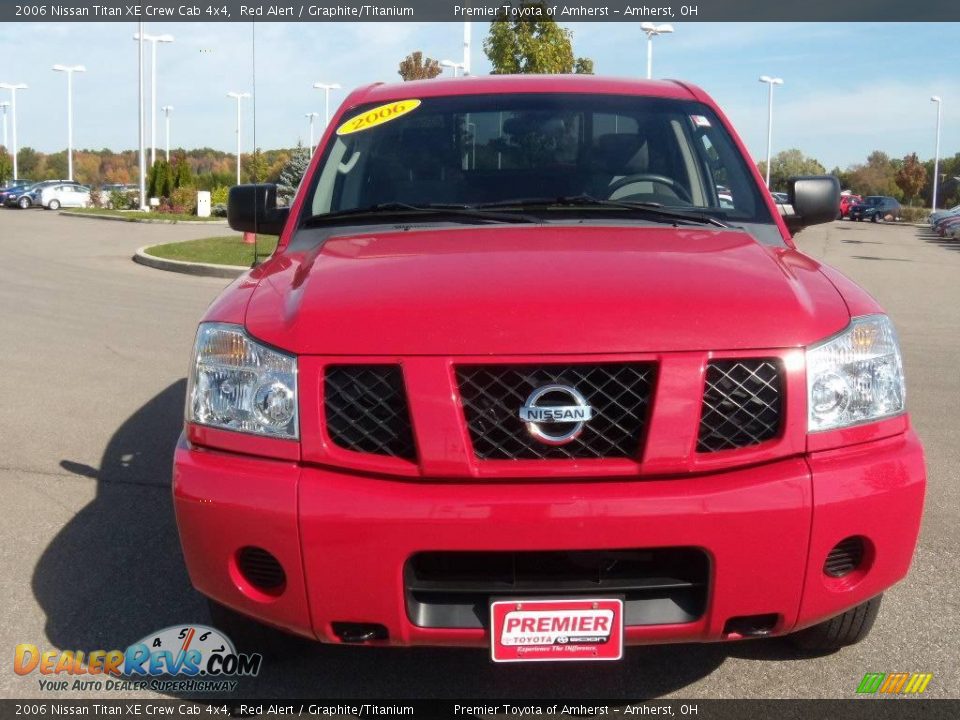 2006 Nissan Titan XE Crew Cab 4x4 Red Alert / Graphite/Titanium Photo #8