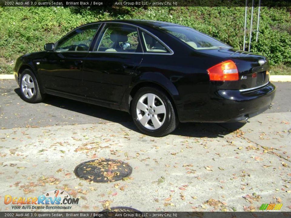 2002 Audi A6 3.0 quattro Sedan Brilliant Black / Beige Photo #4