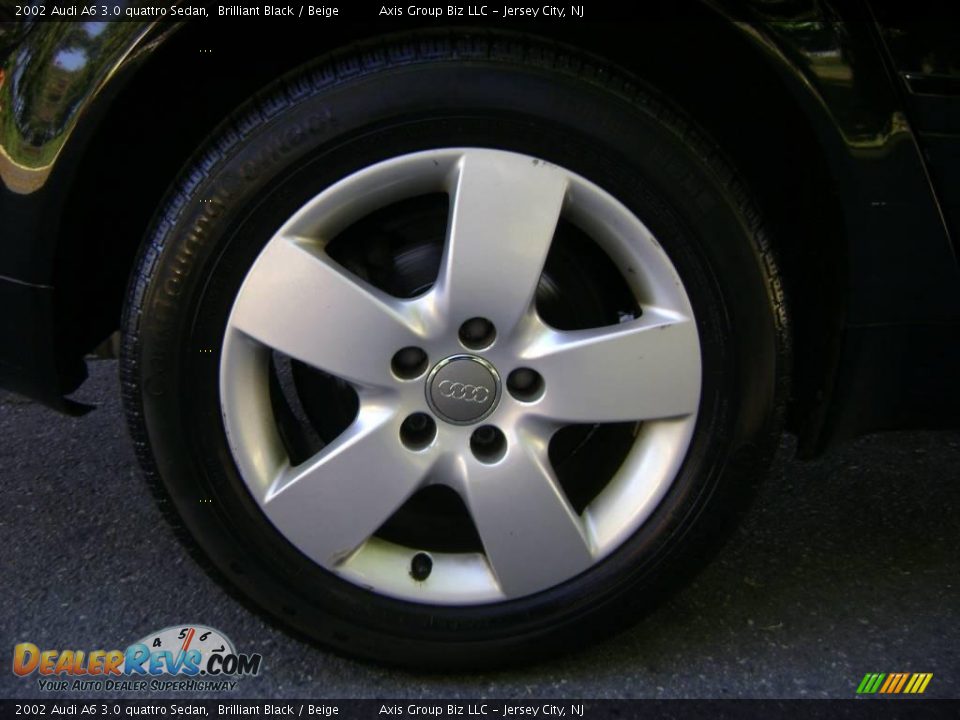 2002 Audi A6 3.0 quattro Sedan Brilliant Black / Beige Photo #14