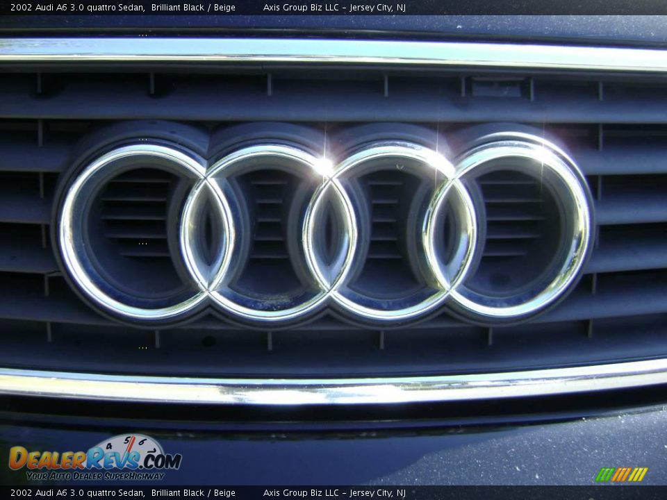 2002 Audi A6 3.0 quattro Sedan Brilliant Black / Beige Photo #16