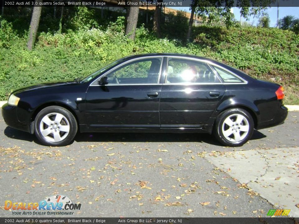 2002 Audi A6 3.0 quattro Sedan Brilliant Black / Beige Photo #17