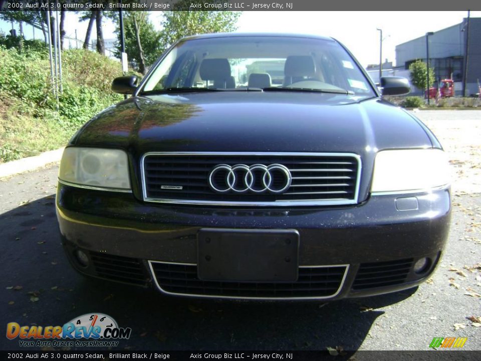 2002 Audi A6 3.0 quattro Sedan Brilliant Black / Beige Photo #18