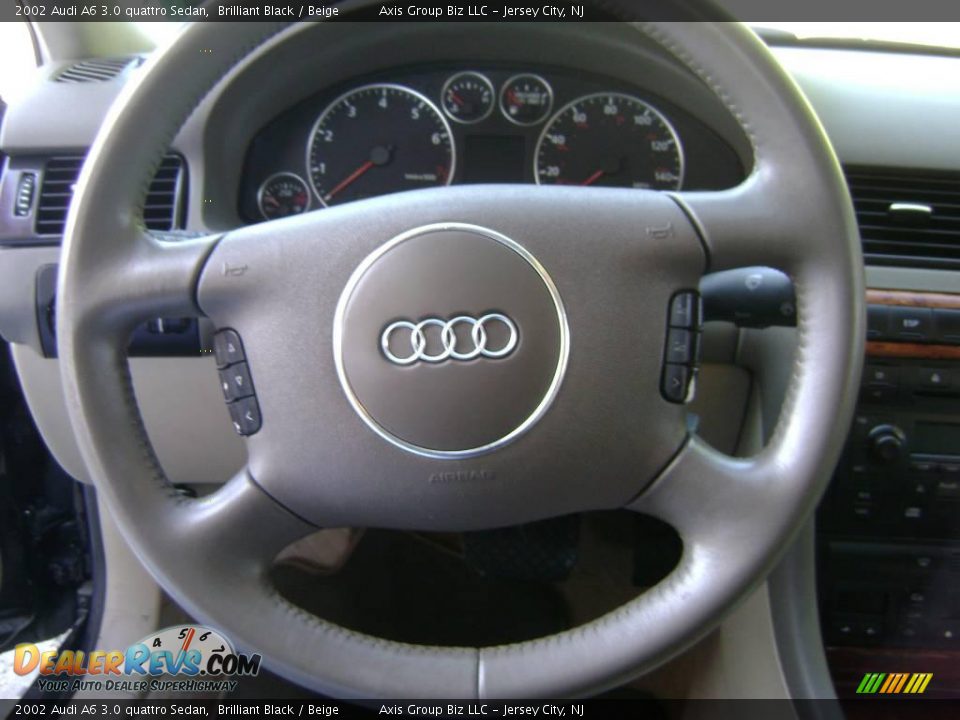 2002 Audi A6 3.0 quattro Sedan Brilliant Black / Beige Photo #20