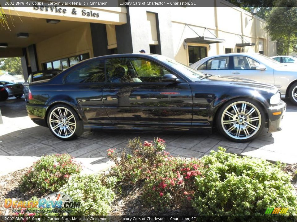 2002 BMW M3 Coupe Carbon Black Metallic / Cinnamon Photo #2