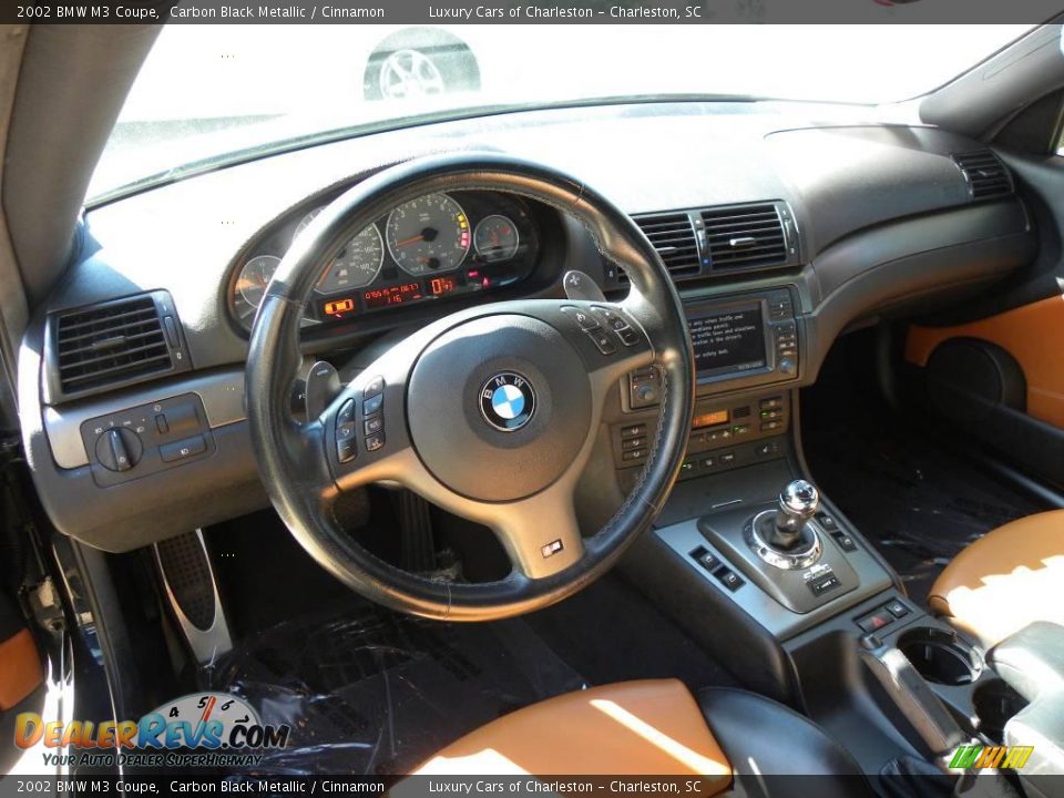 2002 BMW M3 Coupe Carbon Black Metallic / Cinnamon Photo #3