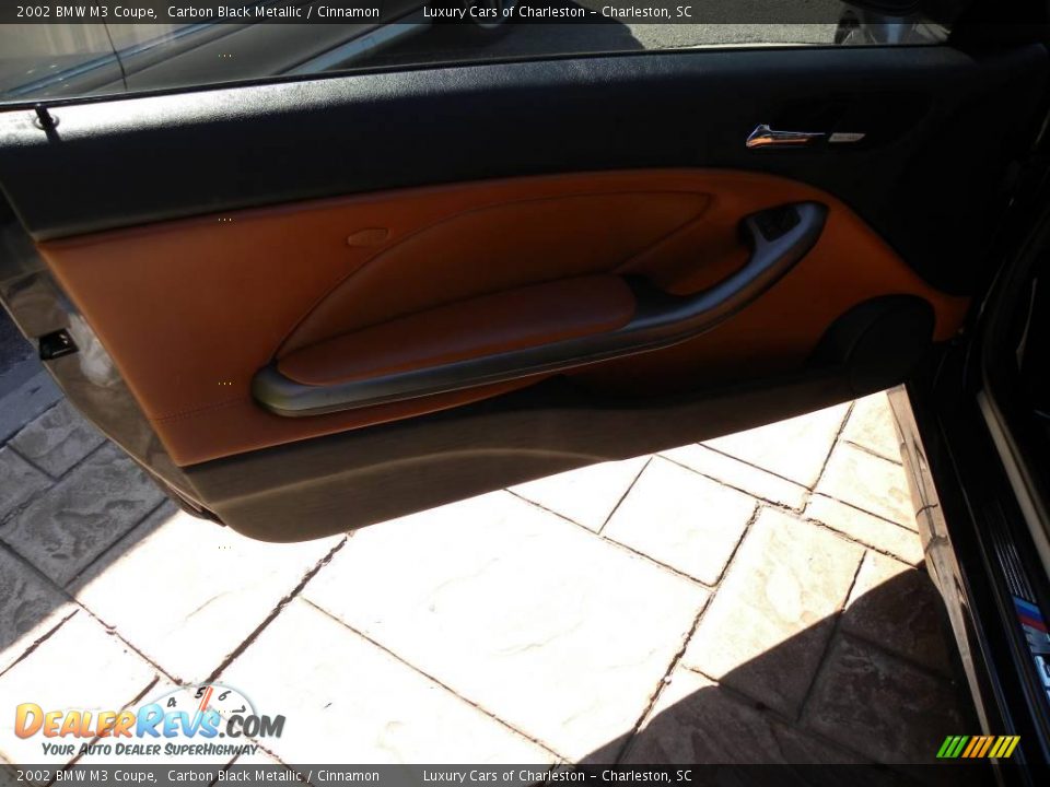 2002 BMW M3 Coupe Carbon Black Metallic / Cinnamon Photo #7