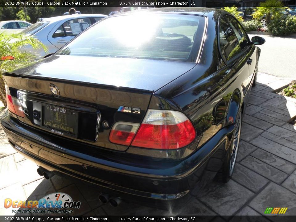 2002 BMW M3 Coupe Carbon Black Metallic / Cinnamon Photo #11