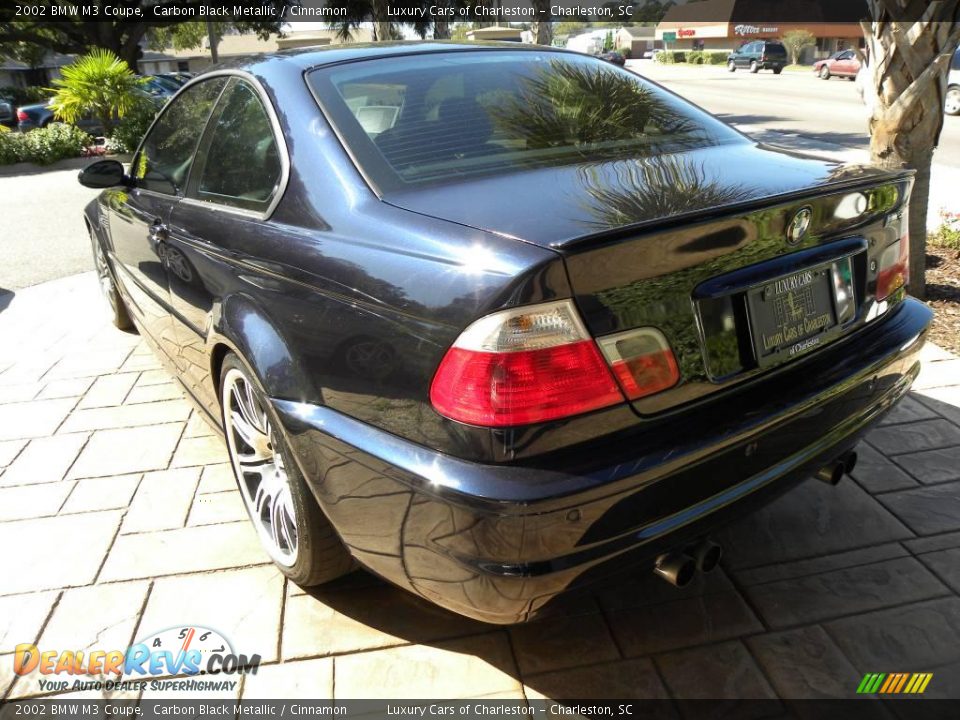 2002 BMW M3 Coupe Carbon Black Metallic / Cinnamon Photo #13