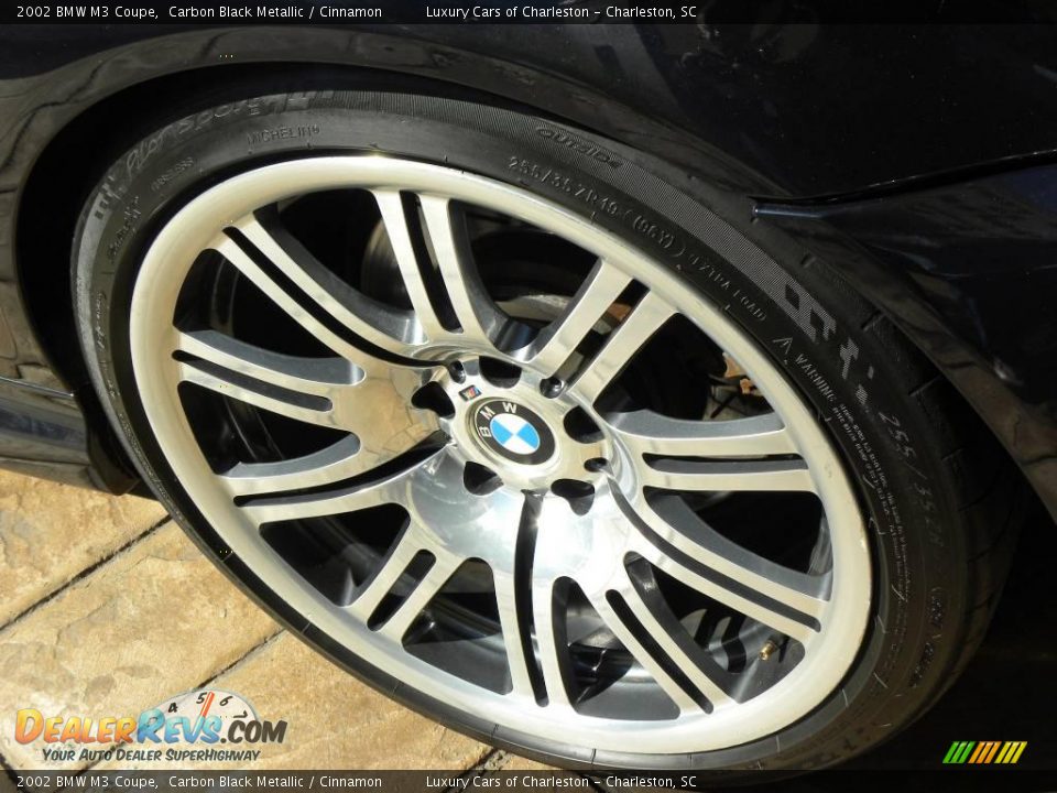 2002 BMW M3 Coupe Carbon Black Metallic / Cinnamon Photo #14