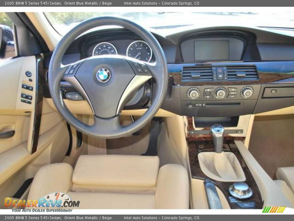 2005 BMW 5 Series 545i Sedan Orient Blue Metallic / Beige Photo #5