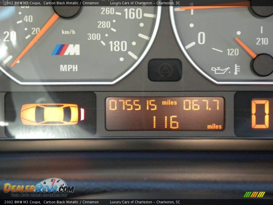 2002 BMW M3 Coupe Carbon Black Metallic / Cinnamon Photo #20