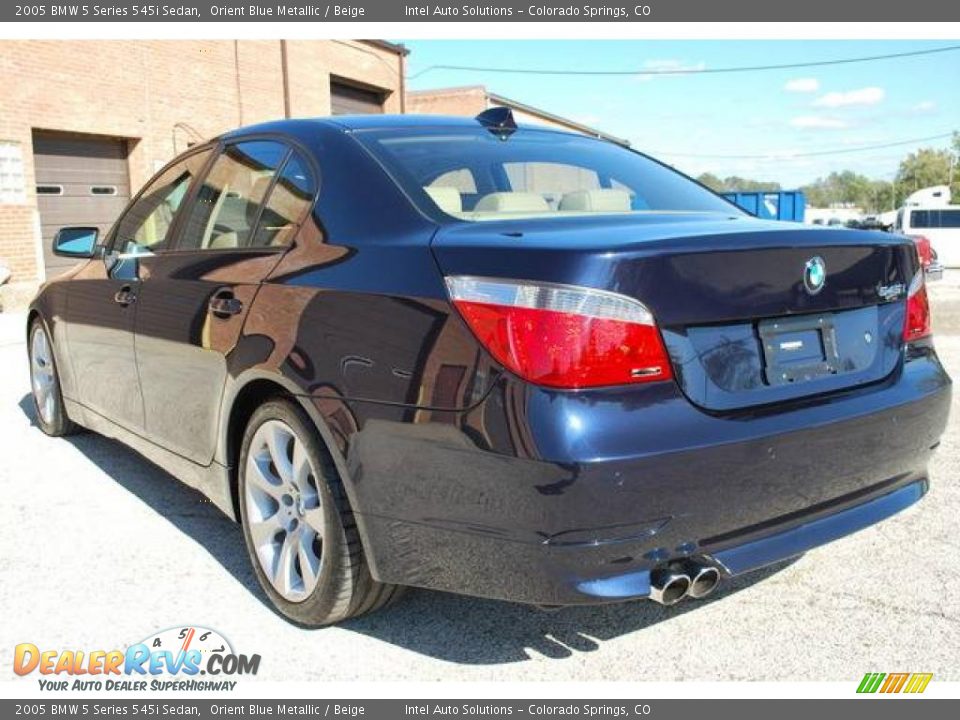 2005 BMW 5 Series 545i Sedan Orient Blue Metallic / Beige Photo #20