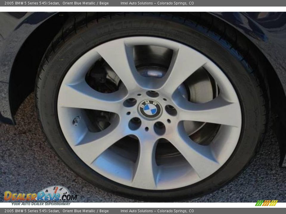 2005 BMW 5 Series 545i Sedan Orient Blue Metallic / Beige Photo #23
