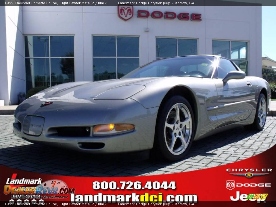 1999 Chevrolet Corvette Coupe Light Pewter Metallic / Black Photo #1