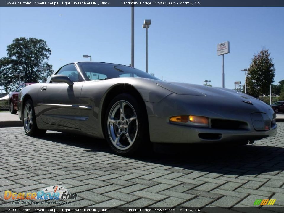 1999 Chevrolet Corvette Coupe Light Pewter Metallic / Black Photo #6