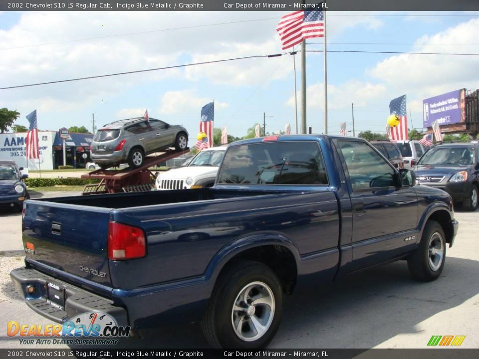 2002 Chevrolet S10 LS Regular Cab Indigo Blue Metallic / Graphite Photo #3