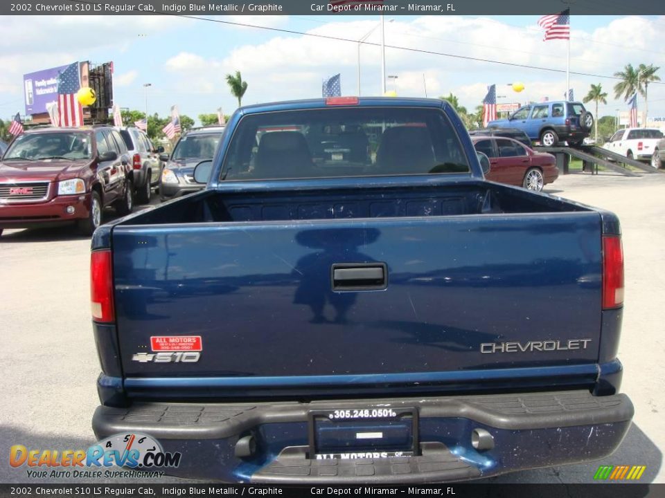 2002 Chevrolet S10 LS Regular Cab Indigo Blue Metallic / Graphite Photo #4