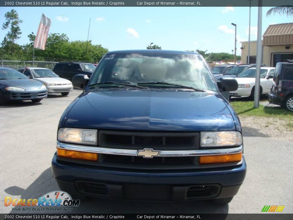 2002 Chevrolet S10 LS Regular Cab Indigo Blue Metallic / Graphite Photo #9