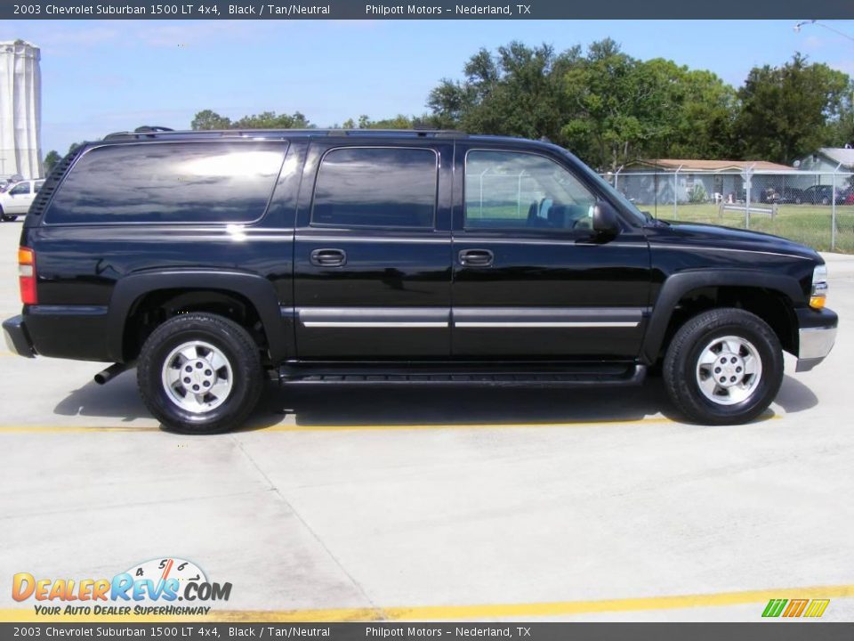 2003 Chevrolet Suburban 1500 LT 4x4 Black / Tan/Neutral Photo #2