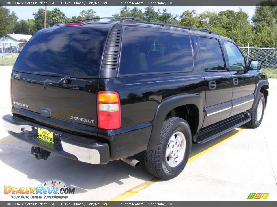 2003 Chevrolet Suburban 1500 LT 4x4 Black / Tan/Neutral Photo #3