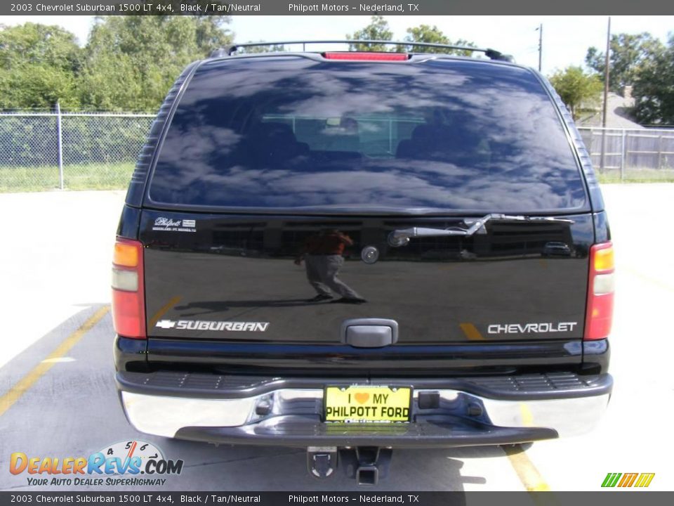 2003 Chevrolet Suburban 1500 LT 4x4 Black / Tan/Neutral Photo #4